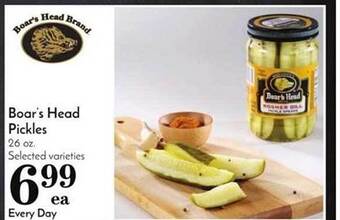 Pavilions Boar's head pickles offer
