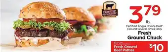 Certified angus choice beef fresh ground chuck