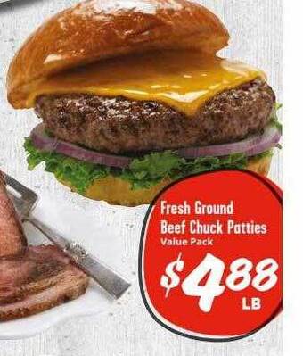 Brookshire Brothers Fresh ground beef chuck patties offer
