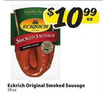 Harveys Supermarkets Eckrich original smoked sausage offer
