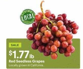 Red seedless grapes