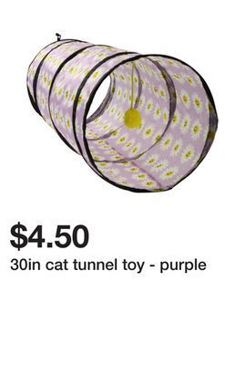 Five Below 30in cat tunnel toy - purple offer