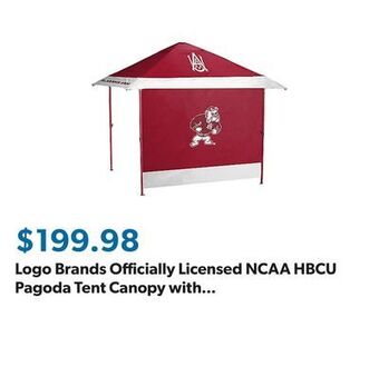 Sam's Club Logo brands officially licensed ncaa hbcu pagoda tent canopy with colored frame and side panel offer