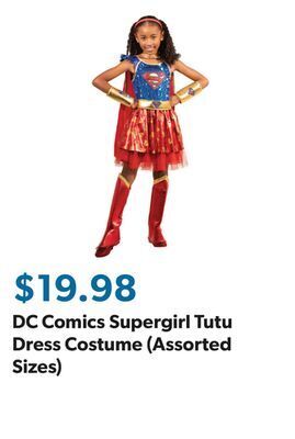 Sam's Club Dc comics supergirl tutu dress costume (assorted sizes) offer
