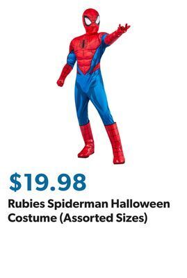 Sam's Club Rubies spiderman halloween costume (assorted sizes) offer