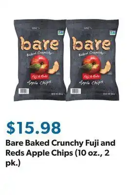 Sam's Club Bare baked crunchy fuji and reds apple chips (10 oz., 2 pk.) offer
