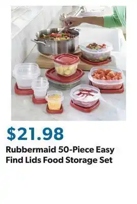 Sam's Club Rubbermaid 50-piece easy find lids food storage set offer