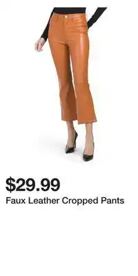 TJ Maxx Faux leather cropped pants offer