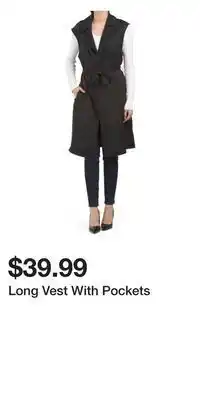 TJ Maxx Long vest with pockets offer
