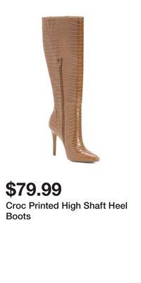 TJ Maxx Croc printed high shaft heel boots offer