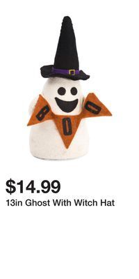 TJ Maxx 13in ghost with witch hat offer
