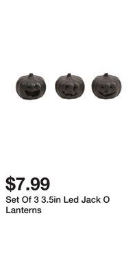 TJ Maxx Set of 3 3.5in led jack o lanterns offer