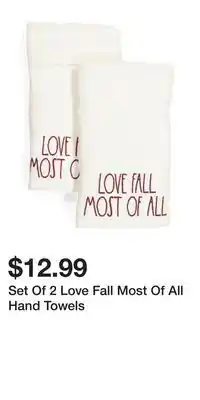 TJ Maxx Set of 2 love fall most of all hand towels offer