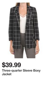TJ Maxx Three-quarter sleeve boxy jacket offer