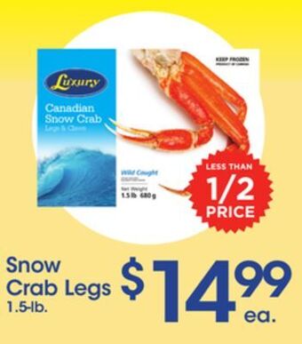 Price Rite Snow crab legs offer