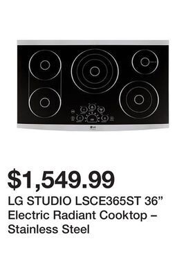 Kmart Lg studio lsce365st 36" electric radiant cooktop – stainless steel offer