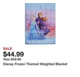 Kmart Disney frozen themed weighted blanket offer