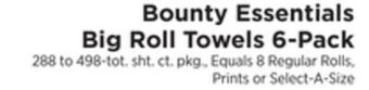 ShopRite Essentials big roll towels 6-pack offer