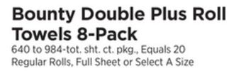 ShopRite Double plus roll towels 8-pack offer
