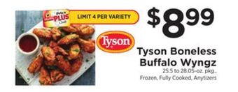 ShopRite Boneless buffalo wyngz offer