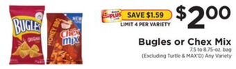 ShopRite Bugles or chex mix offer