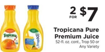 ShopRite Pure premium juice offer