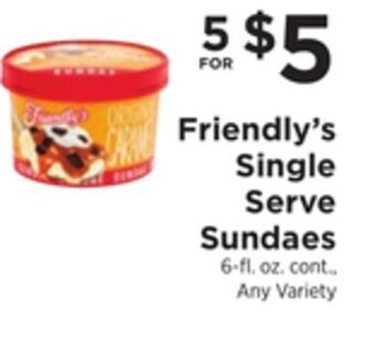 ShopRite Single serve sundaes offer