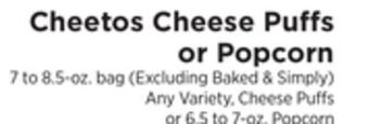 ShopRite Cheese puffs or popcorn offer