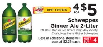 ShopRite Ginger ale 2-liter offer