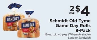 ShopRite Old tyme game day rolls 8-pack offer