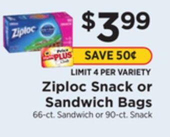 ShopRite Snack or sandwich bags offer