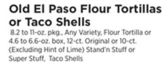 ShopRite Flour tortillas or taco shells offer