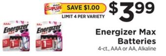 ShopRite Max batteries offer