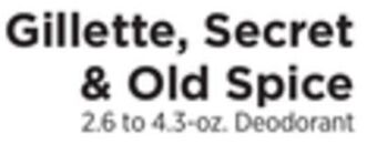 ShopRite Gillette, secret & old spice offer