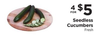 ShopRite Seedless cucumbers offer
