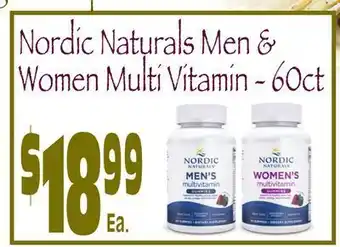 Wild By Nature Nordic naturals men & women multi vitamin offer