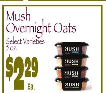 Wild By Nature Mush overnight oats offer