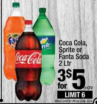 Super King Markets Coca cola, sprite or fanta soda offer
