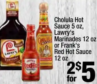 Super King Markets Cholula hot sauce lawry's marinades or frank's red hot sauce offer