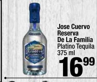 Super King Markets Jose cuervo reserva de la familia platino tequila offer
