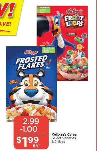 Food 4 Less Kellogg's cereal offer