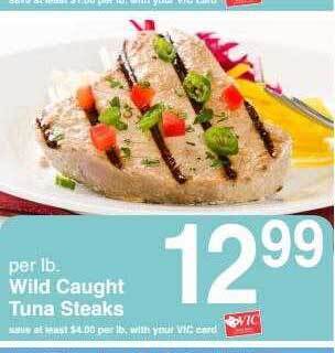 Harris Teeter Wild caught tuna steaks offer