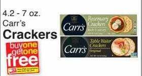 Harris Teeter Carr's crackers offer
