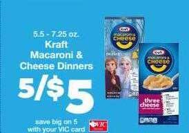 Harris Teeter Kraft macaroni & cheese dinners offer