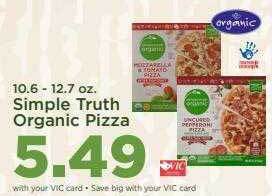 Harris Teeter Simple truth organic pizza offer