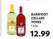Reasors Barefoot cellars wines offer