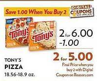 Reasors Tony's pizza offer