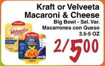 Sellers Bros Kraft or velveeta macaroni & cheese offer