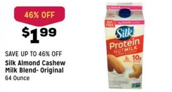 Grocery Outlet Silk almond cashew milk blend-original offer