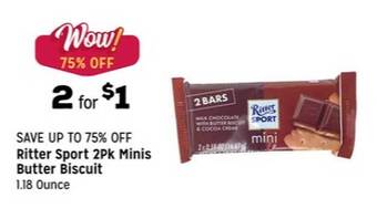 Grocery Outlet Ritter sport 2pk minis butter biscuit offer